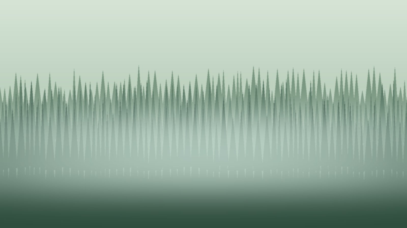 Mist settling over a layered pine forest, suggesting structure and clarity emerging from complexity