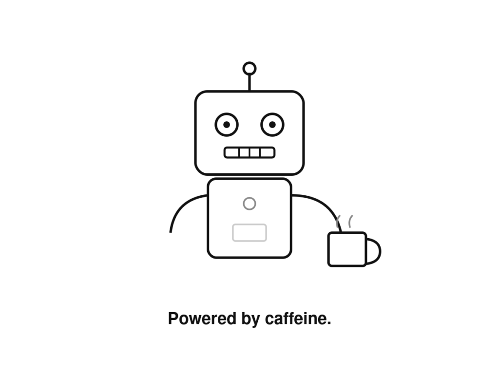 Big Wave Digital fun illustration - a robot powered by coffee