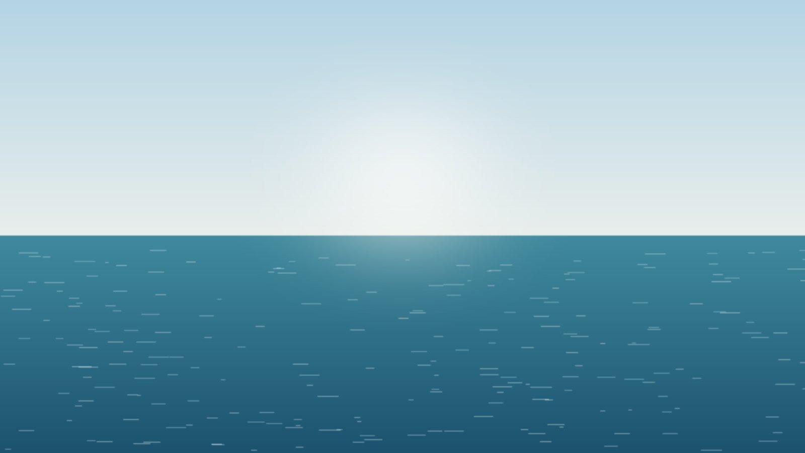 Calm open ocean meeting a clear horizon, a metaphor for clear domain boundaries and clean architecture