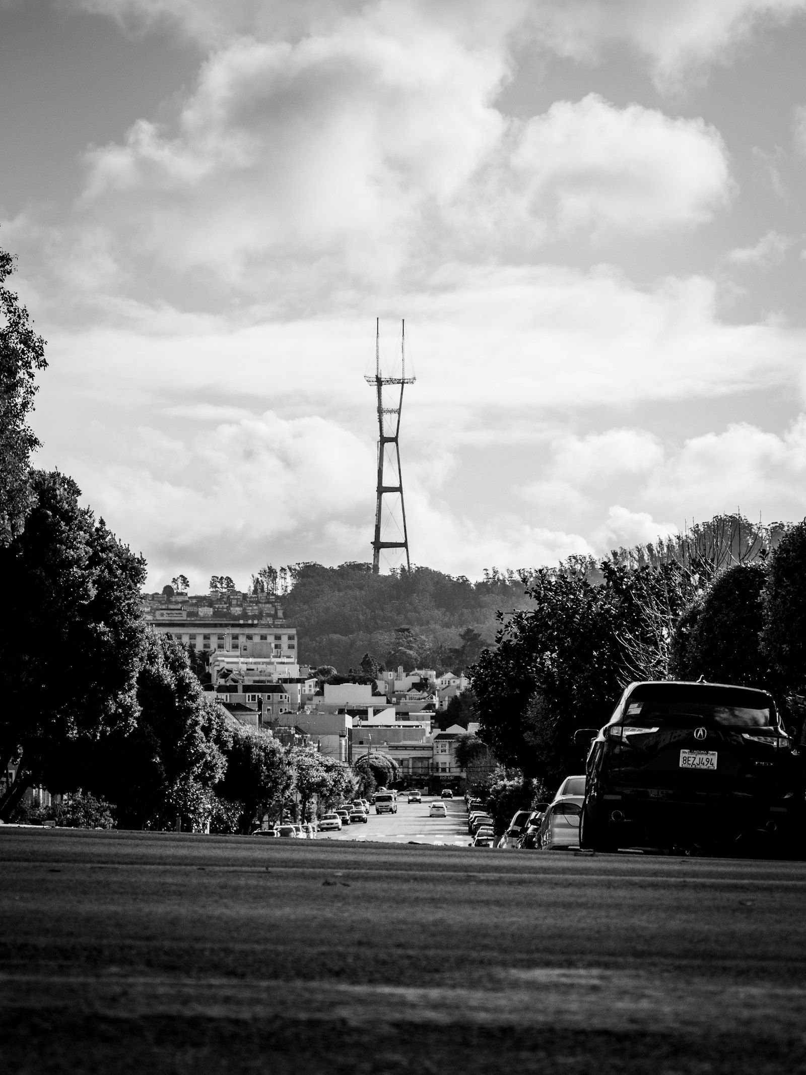 San Francisco street and hill view