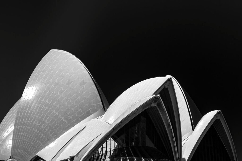 Black and white view of Sydney Harbour, illustrating a 2026 guide to AI recruitment agency fees