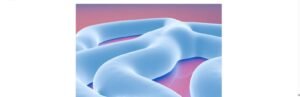 Abstract organic pastel shapes representing health and biology