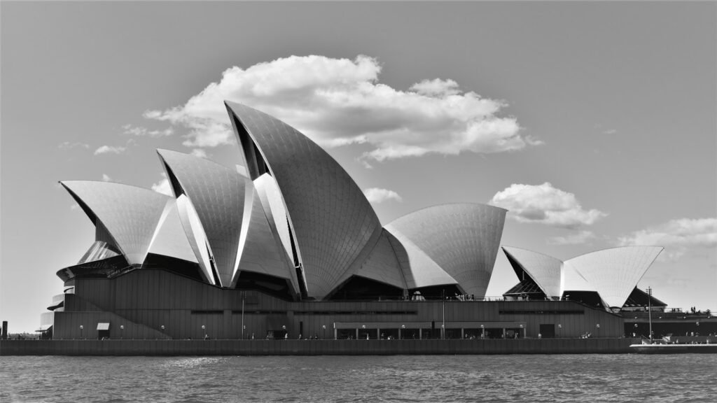 Sydney cityscape in black and white, representing the AI talent market in 2026