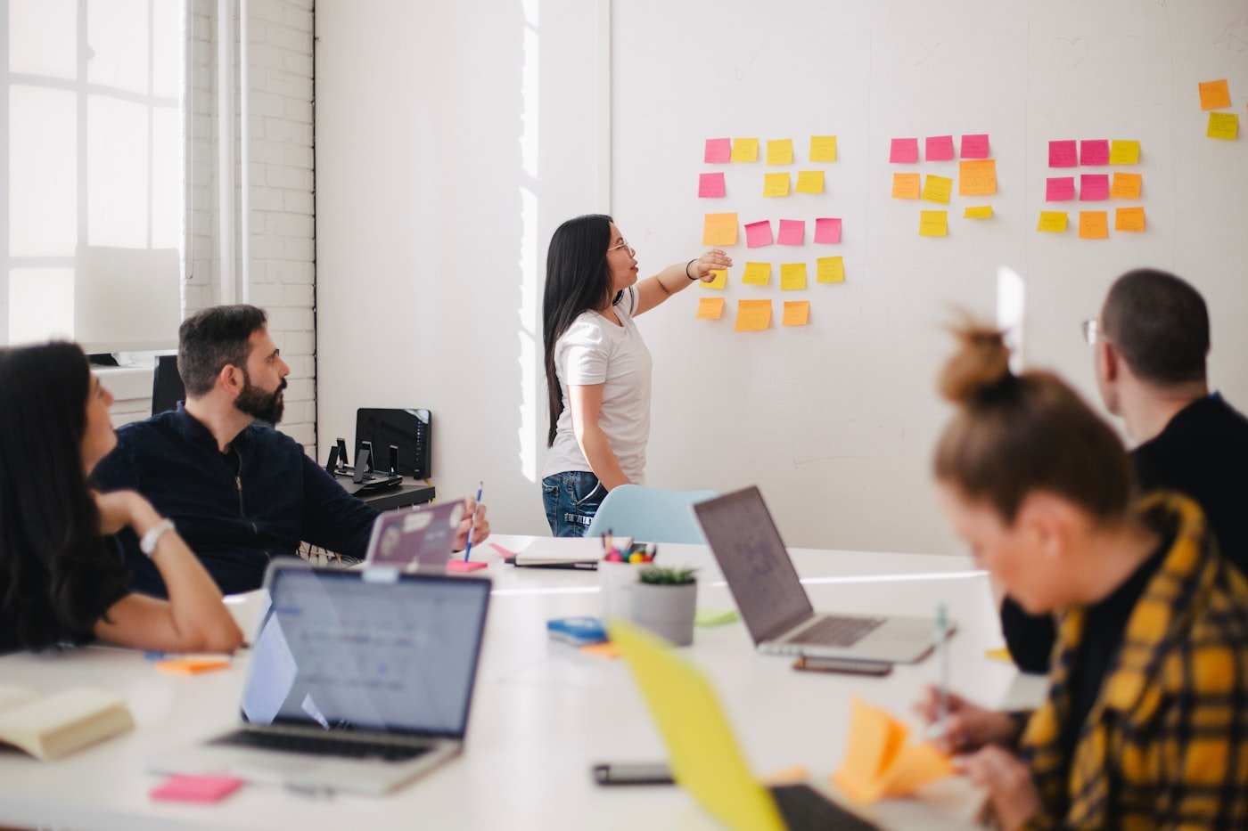 Team working on growth strategy